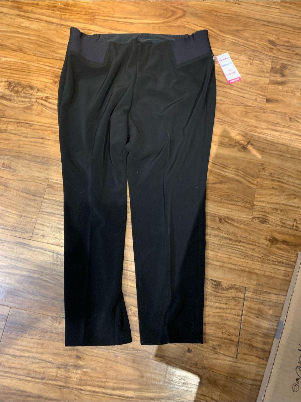 TanJay Black Straight-Leg Pull-On Dress Pants